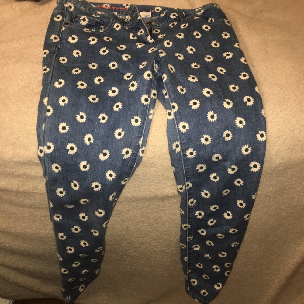 daisy printed jcrew/crewcuts jeans